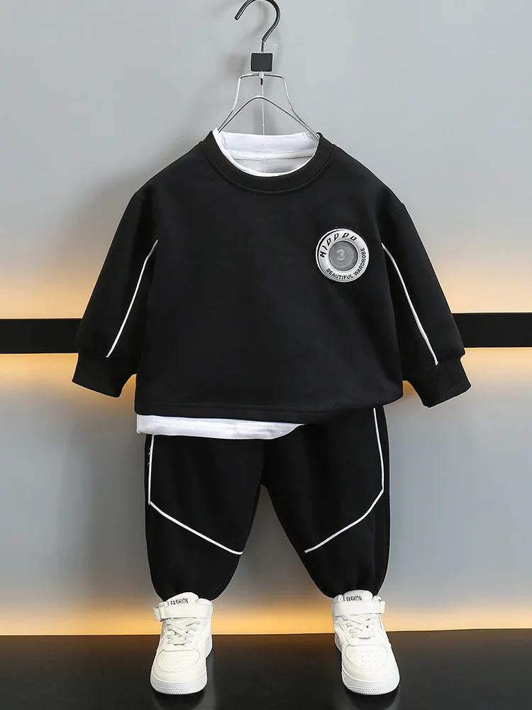 

High-Quality Baby Boys Sweatshirt+ Jogger Pants 2-Piece Set Kids Girls Clothes Suits Autumn Teen Casual Outfits 2-10Years