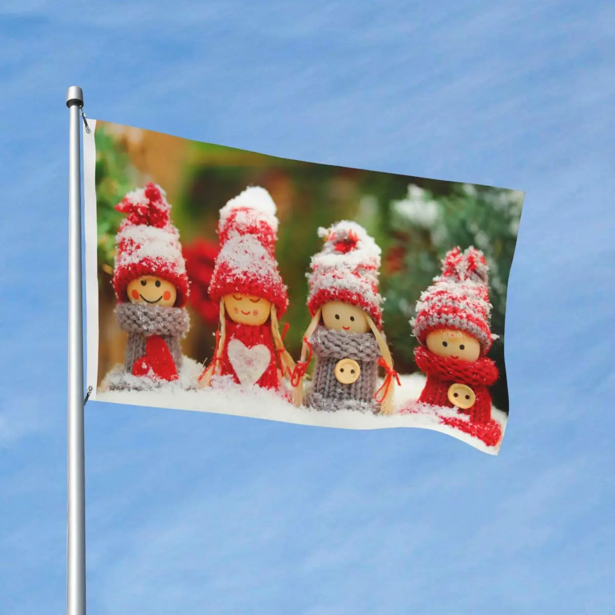 Cute Merry Christmas Toys Flag Indoor Outdoor Banner Polyester New Year Decoration Vivid Color 2x3 3x5 4x6 FT Flags