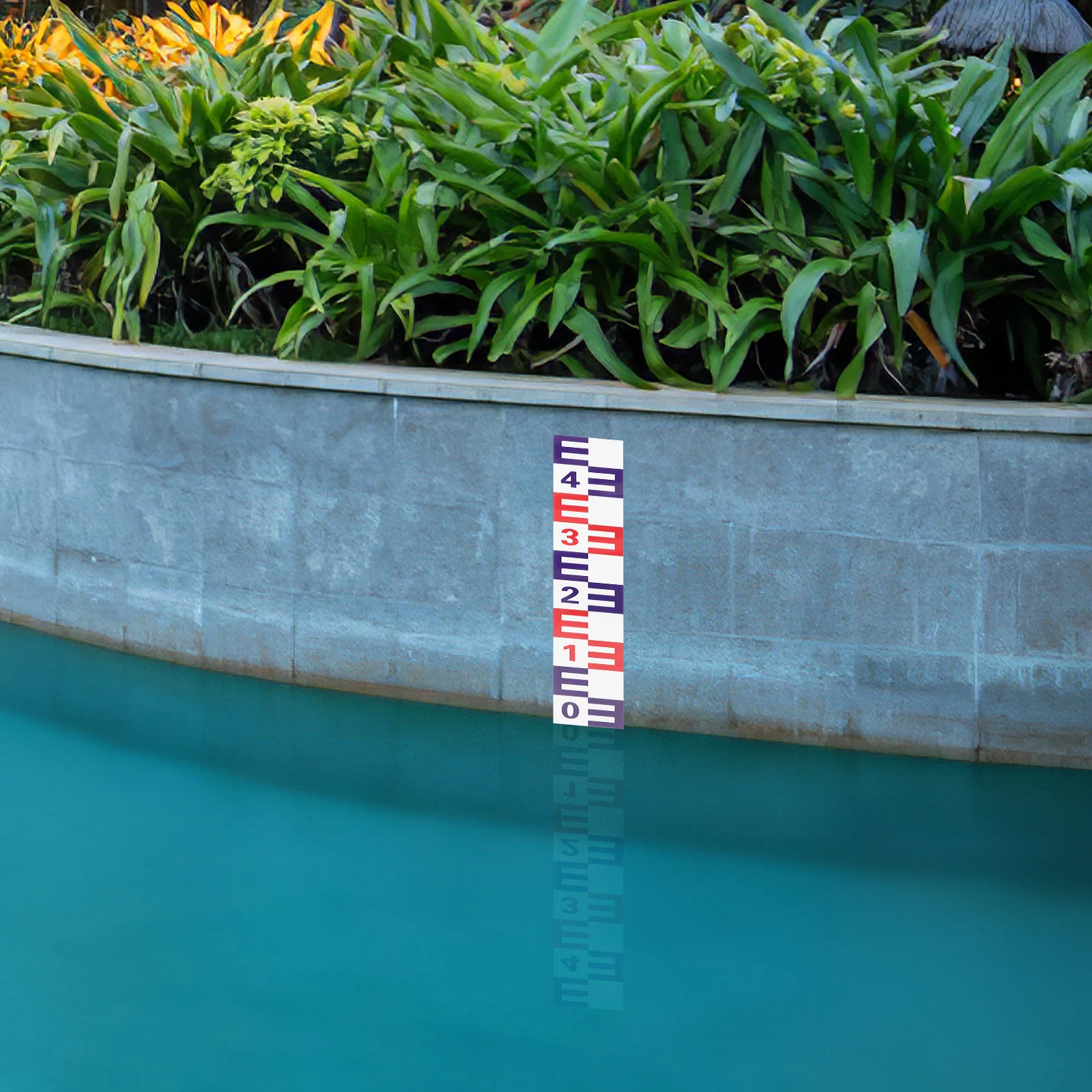 

Aluminum Water Level Ruler 10x50cm Red Blue Reflective Anti Corrosion Self Adhesive Gauge for Pool Pond Measuring Tool