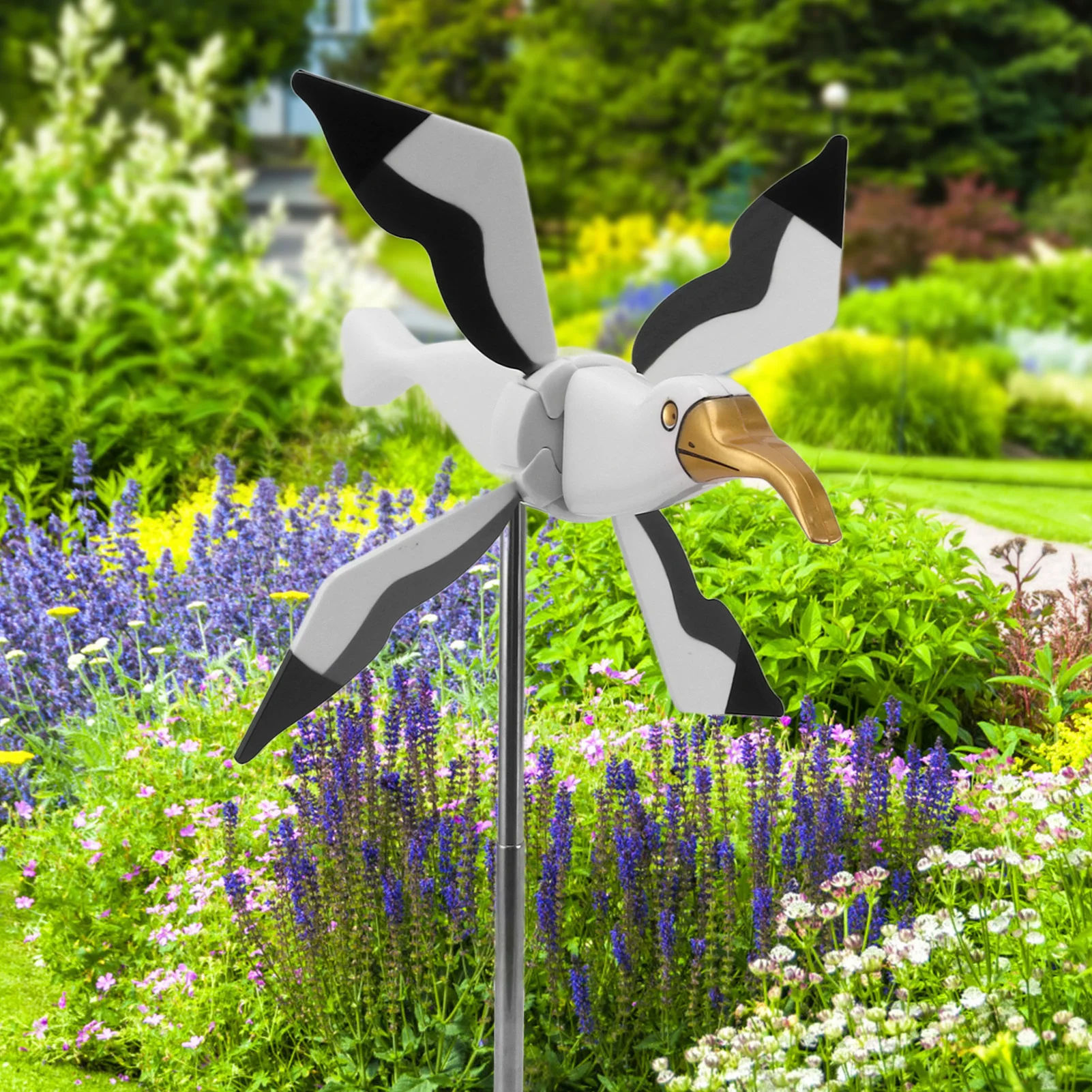 Flying Seagul Windmill Garden Spinner Lawn Ornament Wind Mill For Outdoor Yard Decorations