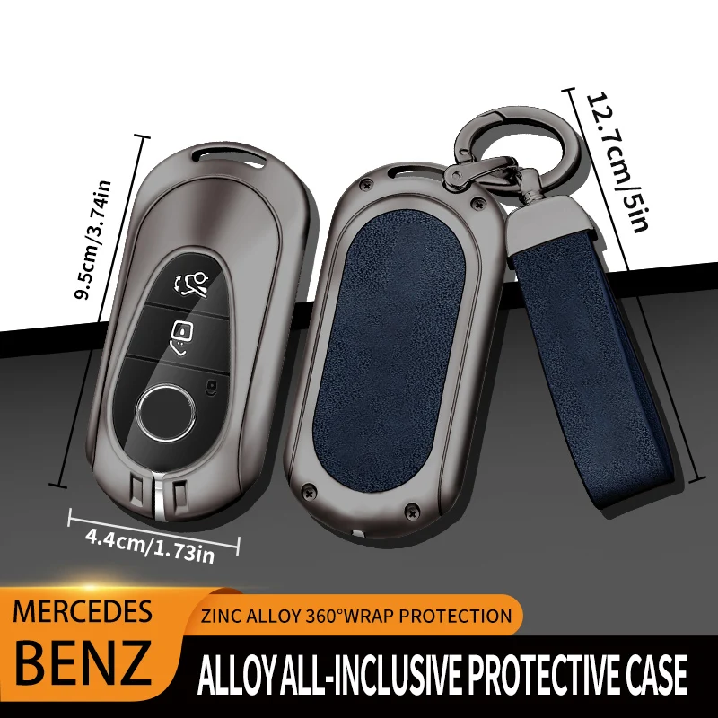Car Flip Key Case Cover Shell For Mercedes Benz A B C E S Class S400L CLA CLS GLC GLE GLS EQE EQS AMG