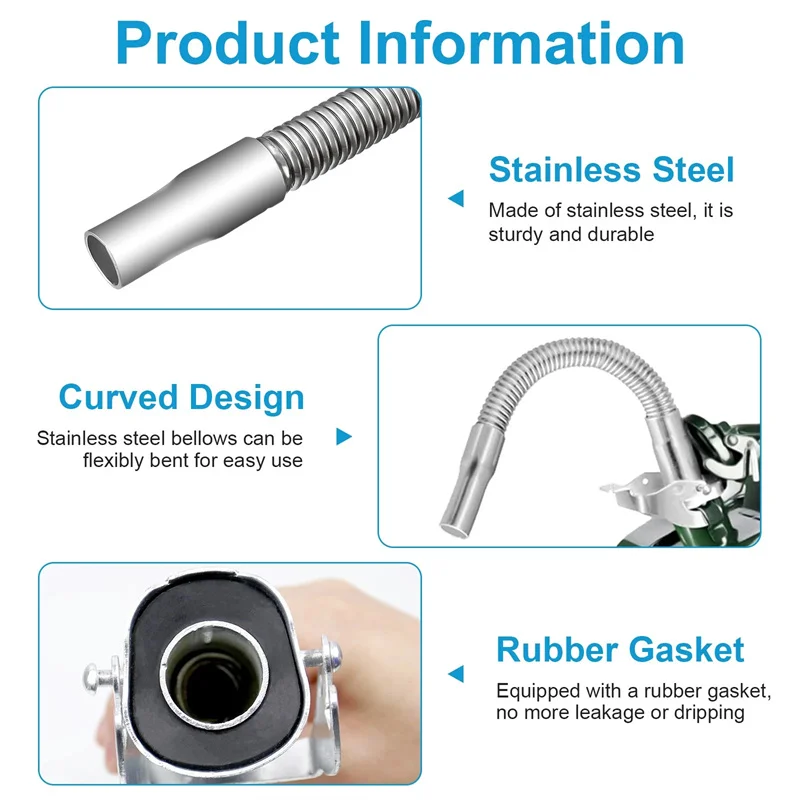 Spout Replacement, - Nozzle, Flexible Pour Nozzle Suitable For Most 5Gallon Oil Cans Fuels Can Spout