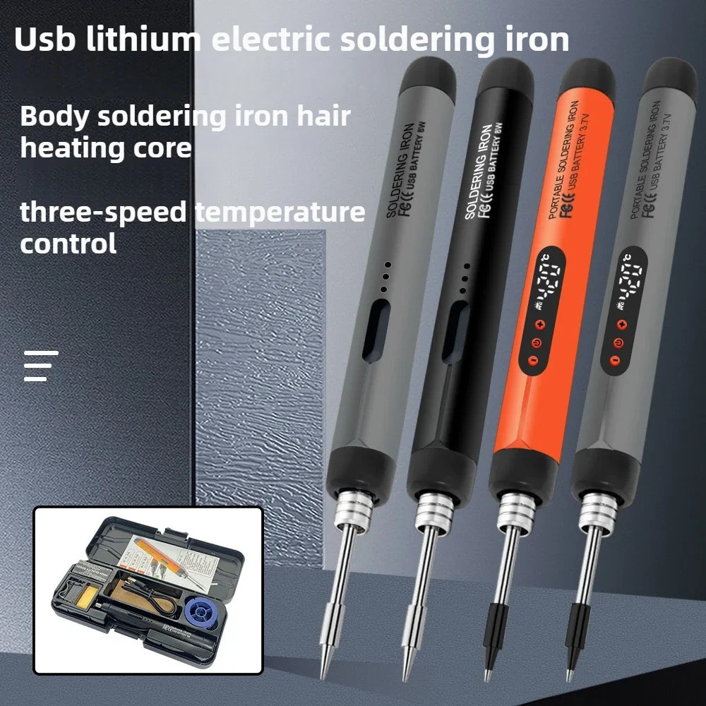 

Набор мини-паяльников USB — портативный интерфейс Type-C с аккумулятором емкостью 800 мАч и регулируемой температурой для домашнего использования