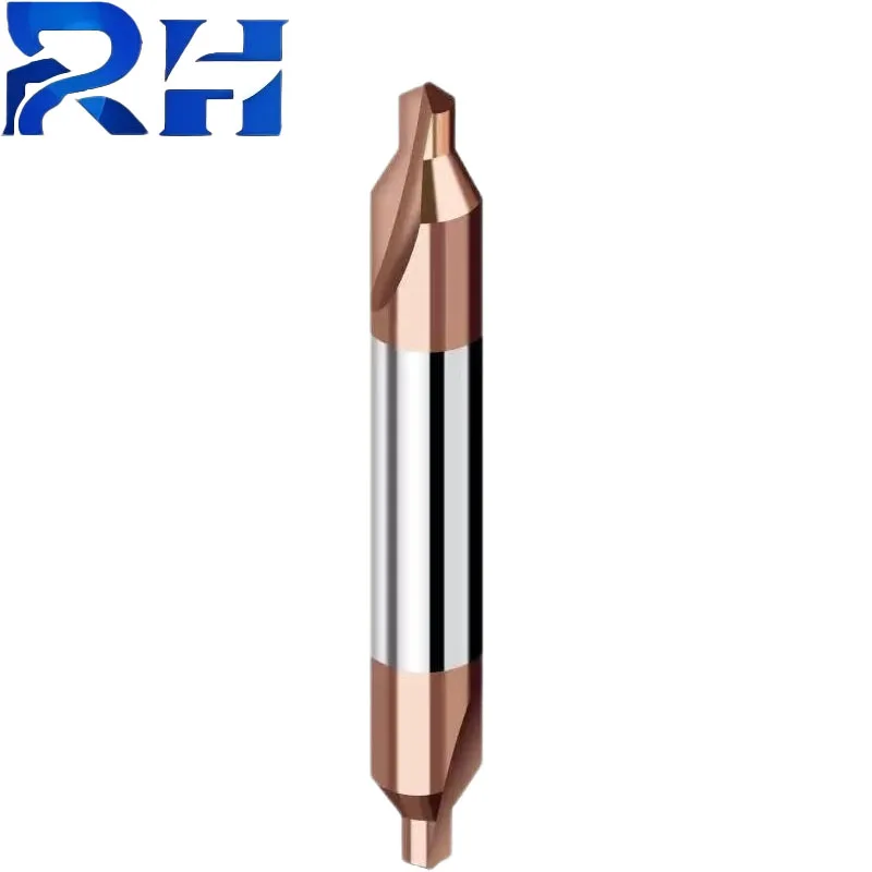 60 درجة التنغستن الصلب برأسين مركز الحفر سبائك الألومنيوم نقطة ثابتة الحفر طلاء زاوية 60 درجة للصلب #2