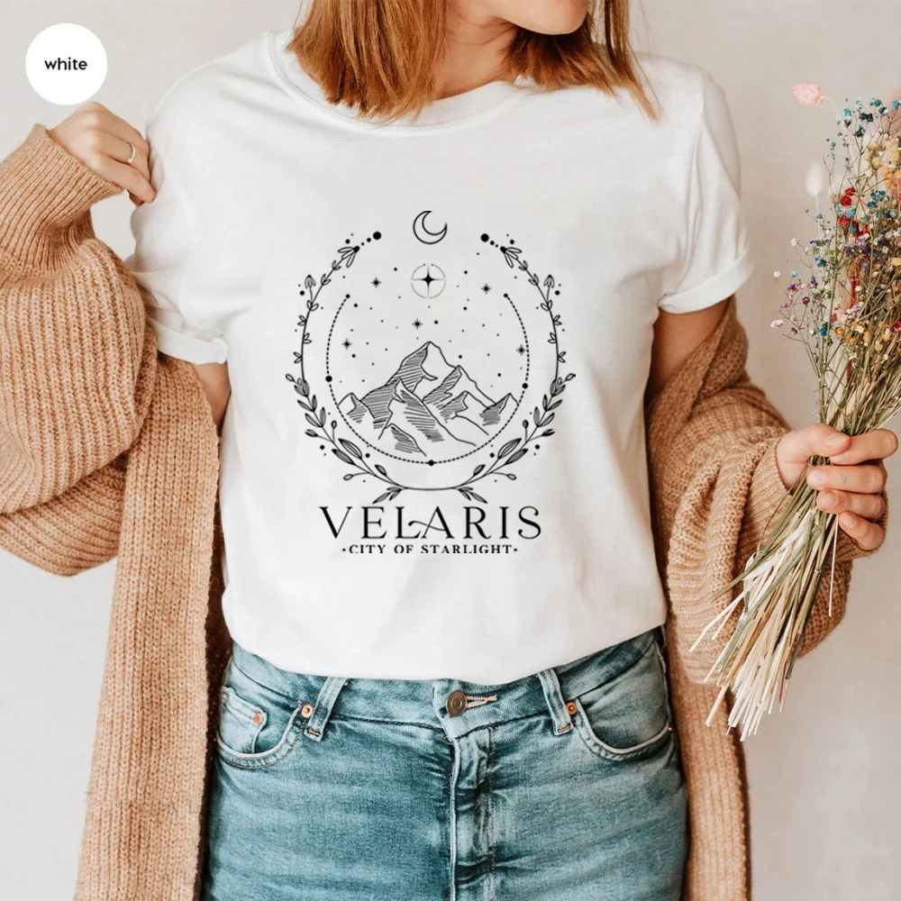 Velaris Tshirt Velaris City of Starlight Shirts The Night Court Shirt SJM Merch ACOTAR Shirts Unisex Short Sleeve Tops