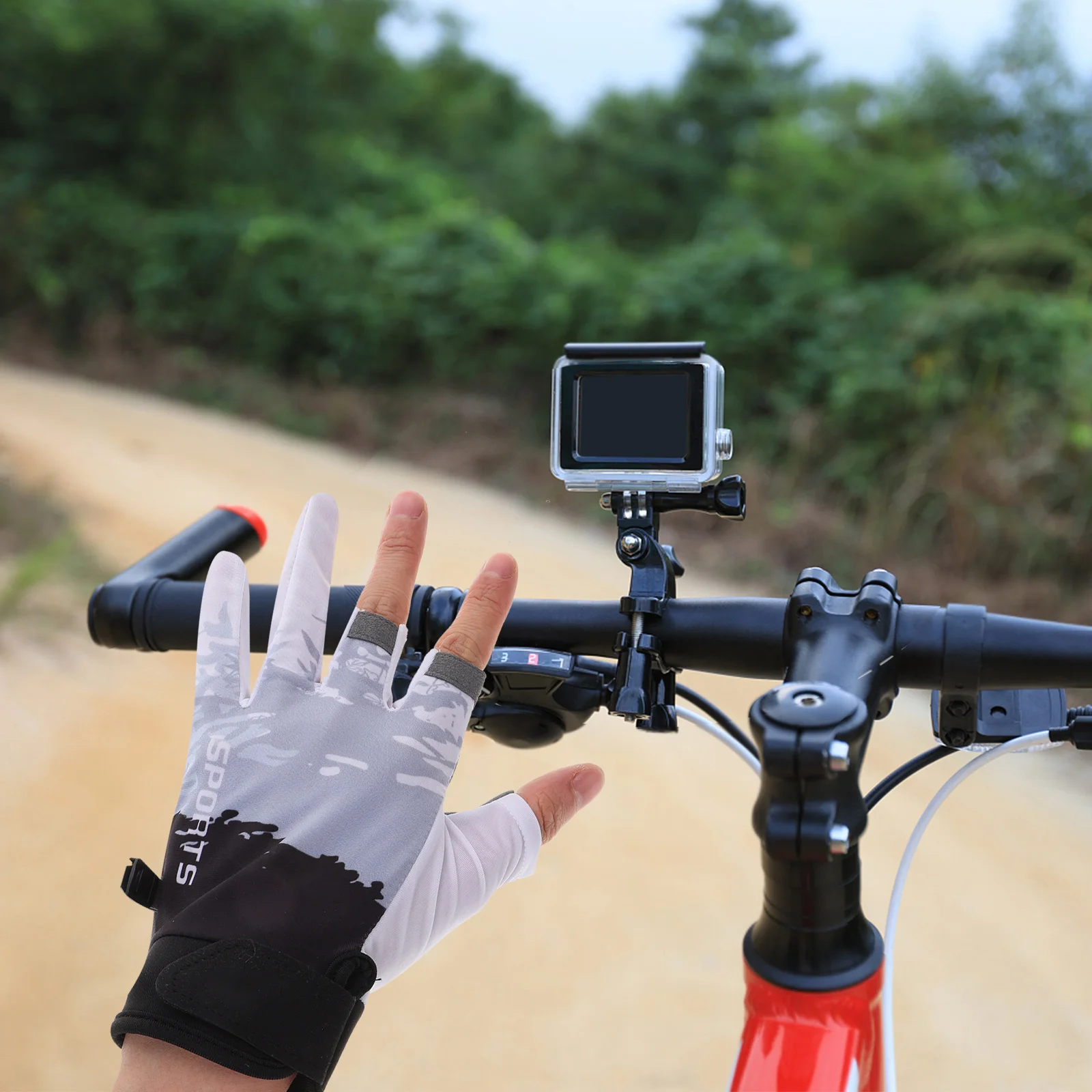 

Summer Fishing Gloves Billiard Anti slip Cycling Fitness Sun Protection Three finger Black One size Outdoor Sports UV Gloves