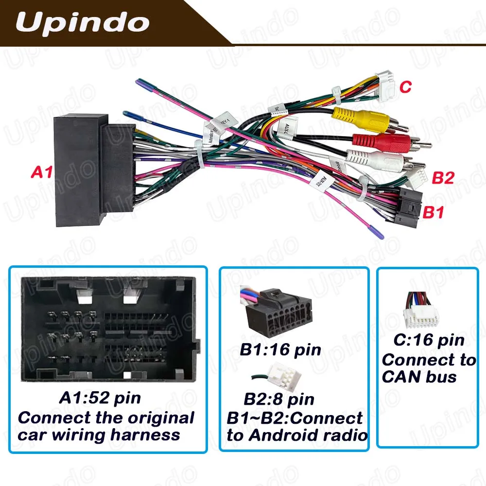 محول تسخير الأسلاك CAN-Bus من Fiat Egea Doblo 500L 500LD 2016 متوافق مع راديو Android