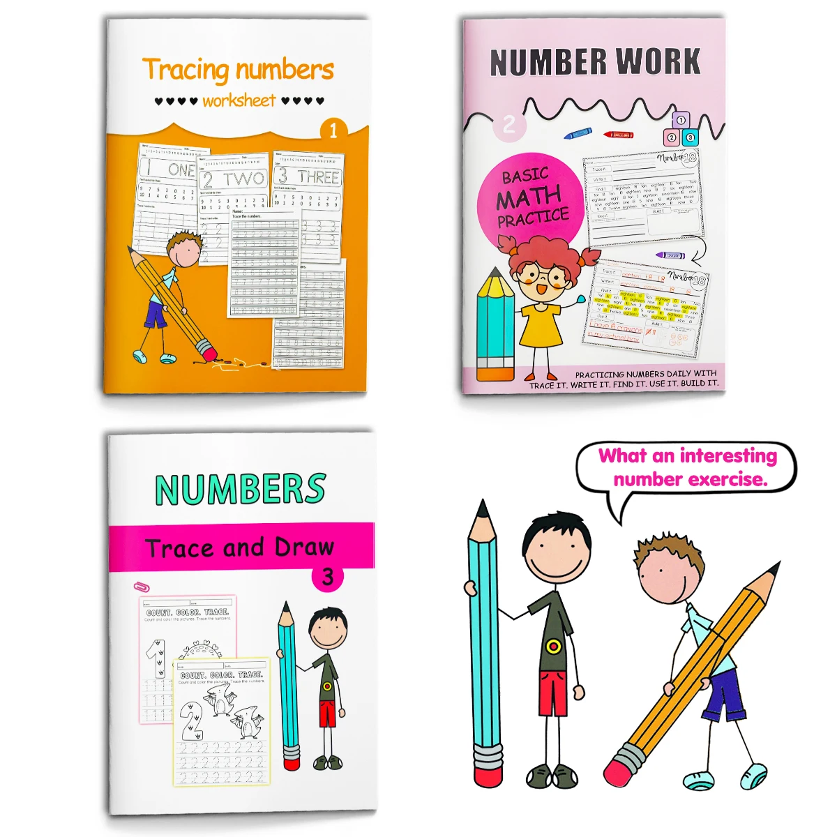 Children Number Recognition Practice Book, Toddler Count & Learn Activity Book, Early Math Learning Book for Preschoolers