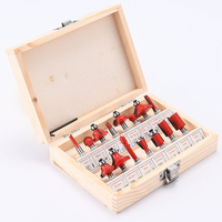 15 pcs Milling Cutter Kits for Wood Router Woodworking Electric Trimmer Wood Milling Engraving Slotting Trimming Machine