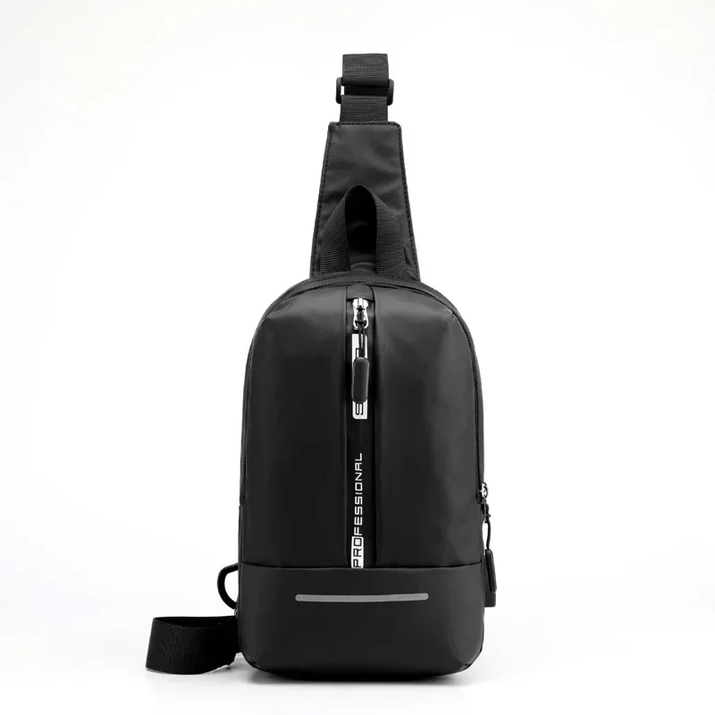 Men Shoulder Sling Backpack Rucksack Daypack Multi-Function USB Charging Reflective Strip Casual Male Nylon Crossbody Chest Bags