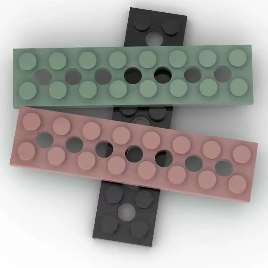 

MOC 10PCS Replaceable 3738 Board Brick Place 2x8 With 7 Holes Building Blocks House Castle Puzzle Particle Holiday Toys Kid Gift