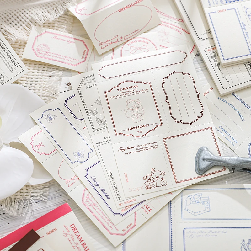 Journal GO 30 Stück Handwerk Vintage Scrapbooking Papier Retro Kunst Junk Journal Dekor DIY Material Papier Schule Büro Briefpapier