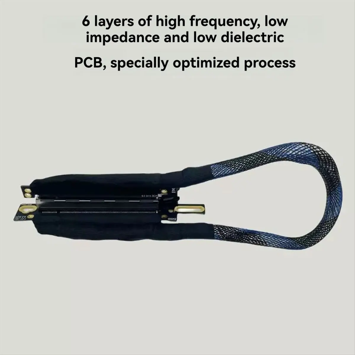 AT42 PCIE 5.0 X16 Graphics Card Extension Cable Silver-Plated PCI-E GEN5 64GT/S Adapter for Enhanced Server Performance 60CM