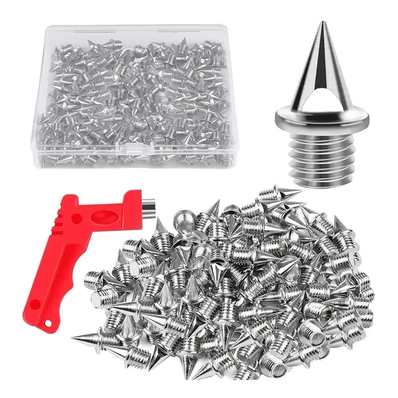 

【БОЛЬШАЯ РАСПРОДАЖА】120 шт. стальных шипов для гольф-обуви 1/4 дюйма с ключом для шипов, сменные шипы