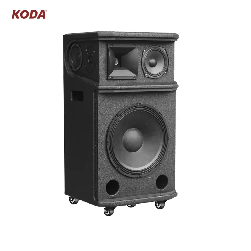 KODA 12 Inch Wireless bluetooth portable speaker sound system with microphons High Power Wooden Portable Speaker