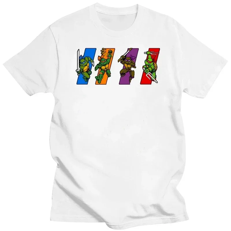 Select Your Turtle T Shirt 100% Pure Cotton Turtle Shell Snes Pixel Art 16 Bit Arcade Turtles In Time Red Blue Orange Video