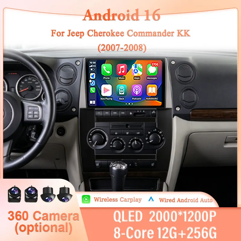 for Jeep Cherokee Commander KK 2007-2008 GPS Navigation 9