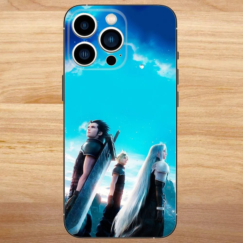 Final Fantasy VII Phone Case For iPhone15,14,13,12,11,Pro,Max,Plus,Mini,X,XS,XR,8,7,6,S,Plus,SE Soft Black Case