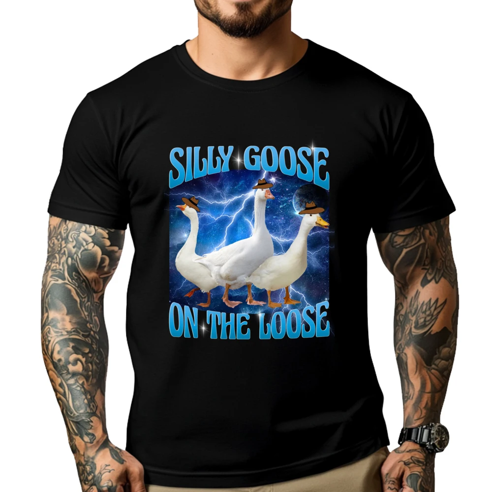 

Silly Goose On The Loose Silly Goose Club Funny T Shirts Mens Gifts Vegan Luxury Clothing Anime T Shirts Hip Hop