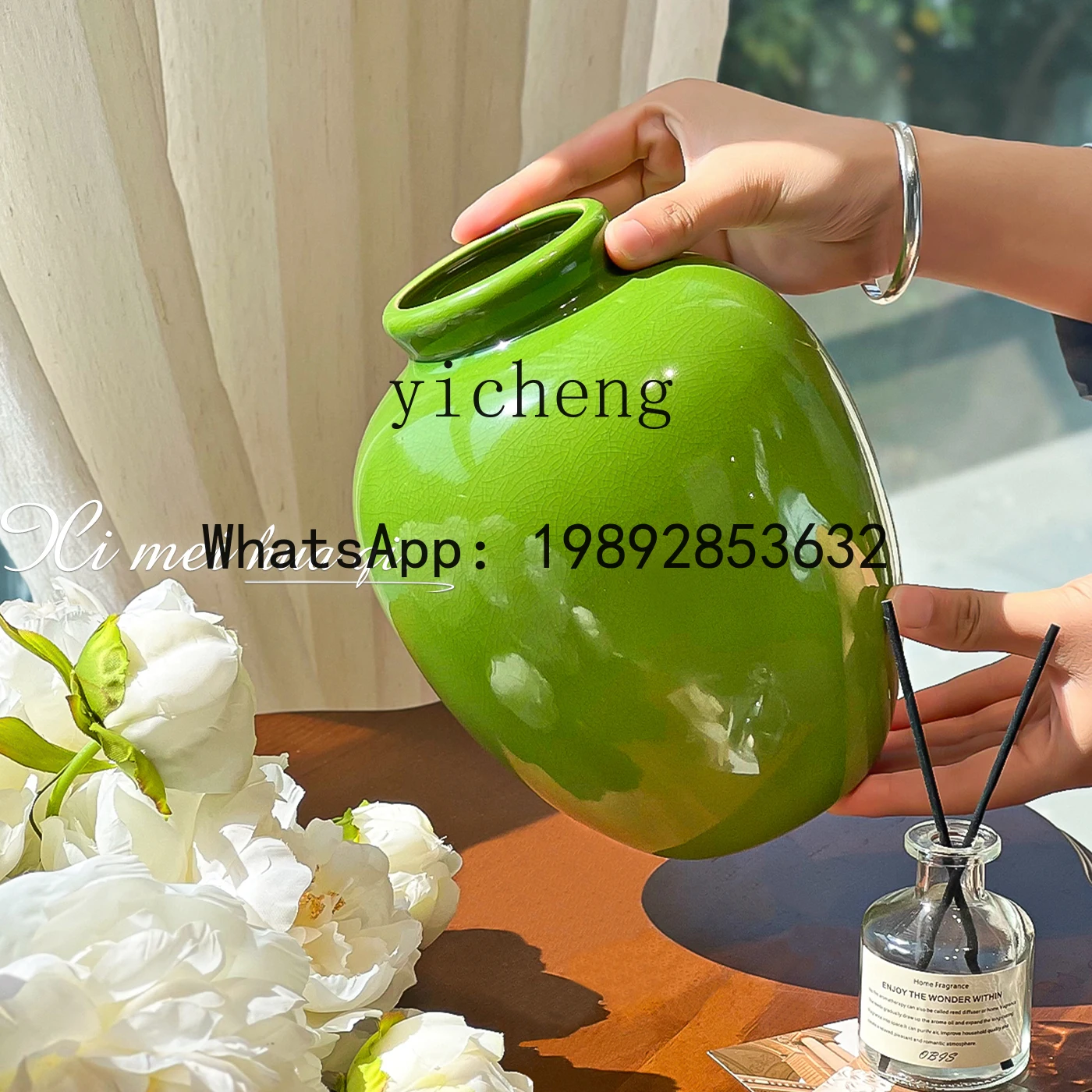

X7 Ceramic Vase Decoration Living Room Dining Table Flower Arrangement Creative Vase