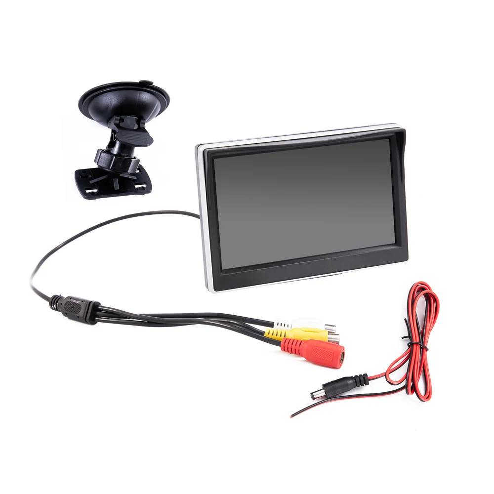 AHD 1080P Car Monitor 5 inch Screen For Rear View Reverse Camera TFT LCD Display HD Digital Color