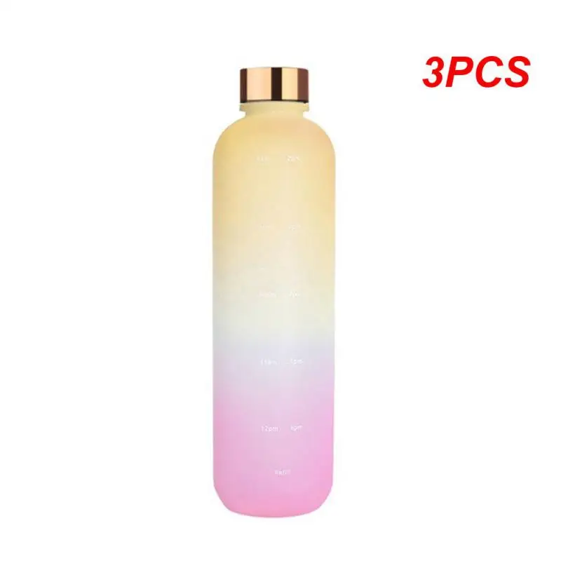 3PCS Liter Water Bottle Motivational Sport Water Bottle Leakproof Bottles Drinking Outdoor Travel Gym Fitness Jugs For Kitchen