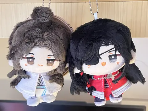 Tian Guan Ci Fu Plush Heaven Blessing Hua Cheng Xie Lian Qing Xuan Mascot Costume Plush 10cm Doll for Cosplay Keychain Pendant
