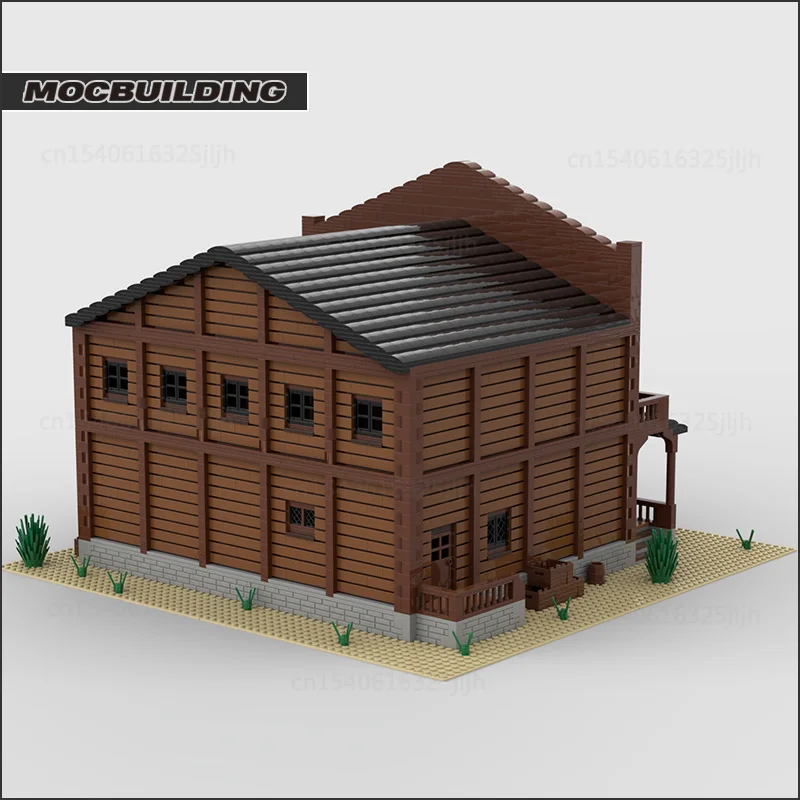 UCS Western Series MOC West Saloon Building Blocks Country Village Technology Bricks Castle Model Display Collection Toys Gifts