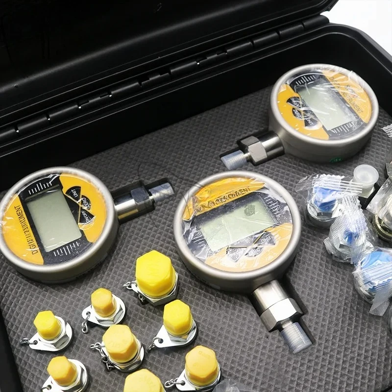 TALUADA manomètre numérique Instruments de mesure outil de Test pression hydraulique numérique 3 manomètres Kit de Test