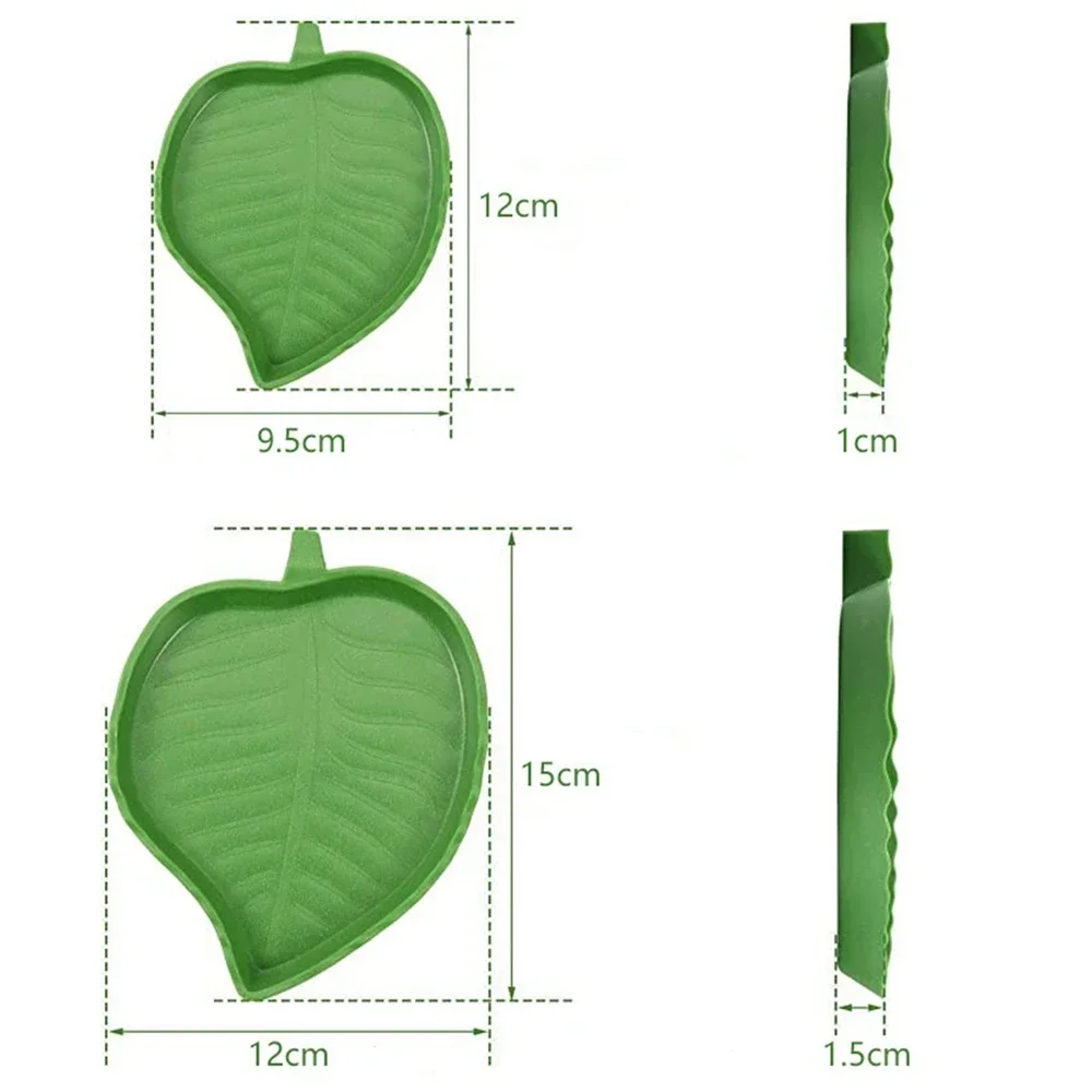 Leaf Shape Reptile Feeder Food Water Bowl For Turtle Lizards Hamsters Snakes Tortoise Gecko Small Pets Feeder Pet Supplies