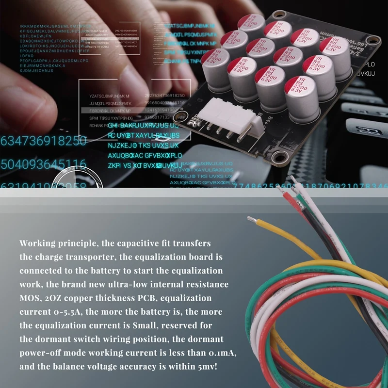 4S 5A Whole Group Balancer Active BMS Board Lithium Lipo Lifepo4 Battery Equalizer Energy Transfer Capacitor