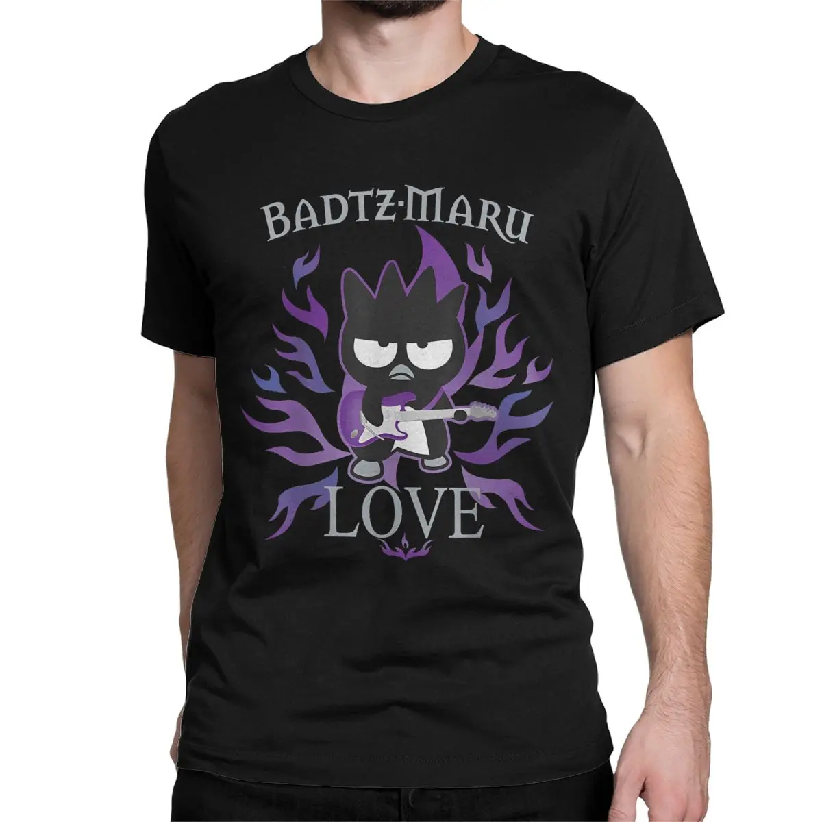 Badtz Rock Men Women T Shirts Cartoon Humorous Tees Short Sleeve Crew Neck T-Shirt Pure Cotton Graphic Clothes