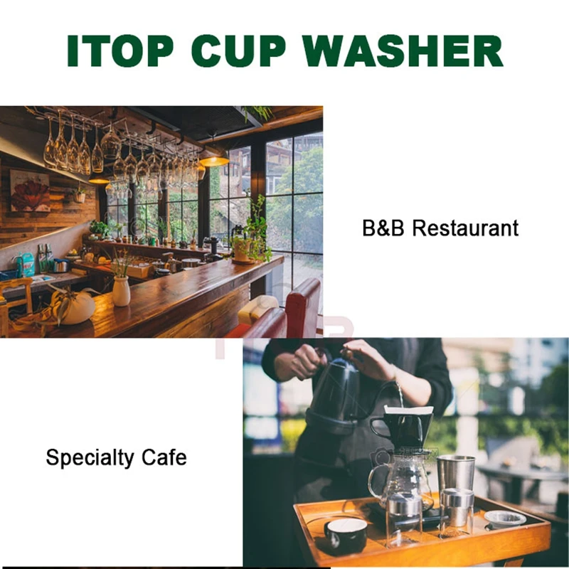 ITOP Kommerziellen Elektrische Tasse Washer Glas Waschmaschine Edelstahl Küche Ausrüstung Restaurant Werkzeuge Spülmaschine 110-220V