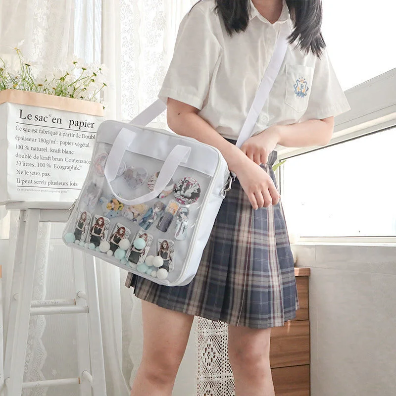 

Ita Bag Blue Red Japan Style Cute Clear Backpack For Teens Girls Transparent Shoulder Crossbody Bag Sweet Lovely Lolita Itabag