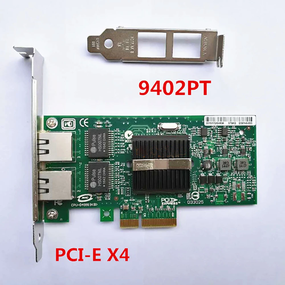 สําหรับ Inter EXPI 9402PT 82571-2T PCIe x4 82571-2RJ45 PCIe x1 Dual-Port Server/เดสก์ท็อปอะแดปเตอร์ 1G Gigabit Dual-Port การ์ดเครือข่าย