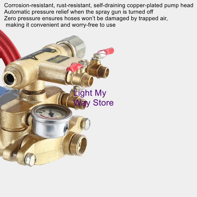 Agricultural high-pressure three-cylinder plunger pump; ceramic plungers require no greasing; horticultural sprayer