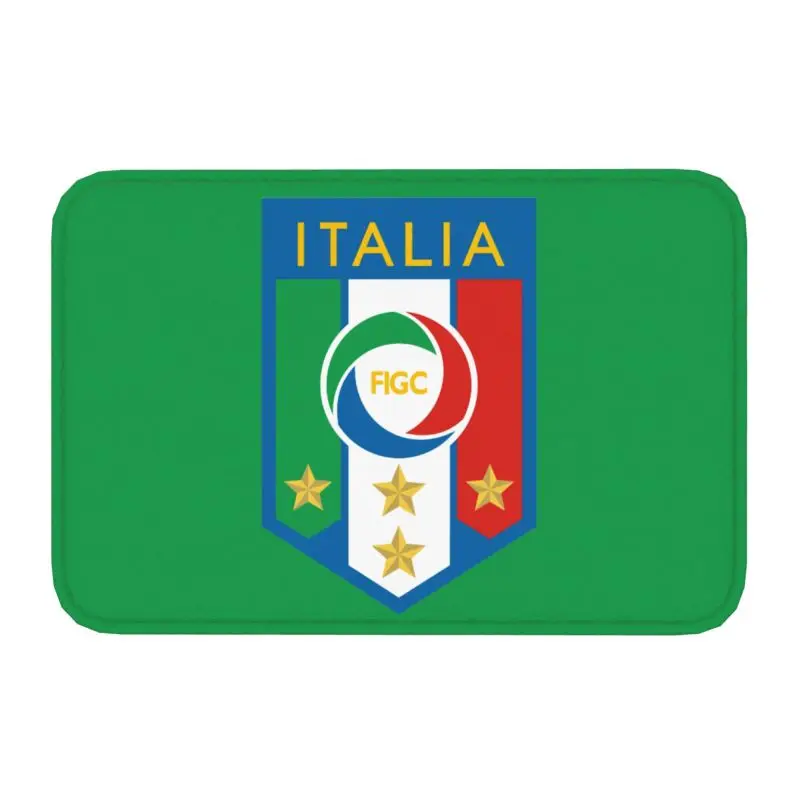 Italia Figc Mat Rug Carpet Anti-Slip Floor Mats Bedroom Italia Italy Figc World Champions 4 Stars Soccer Football Legends