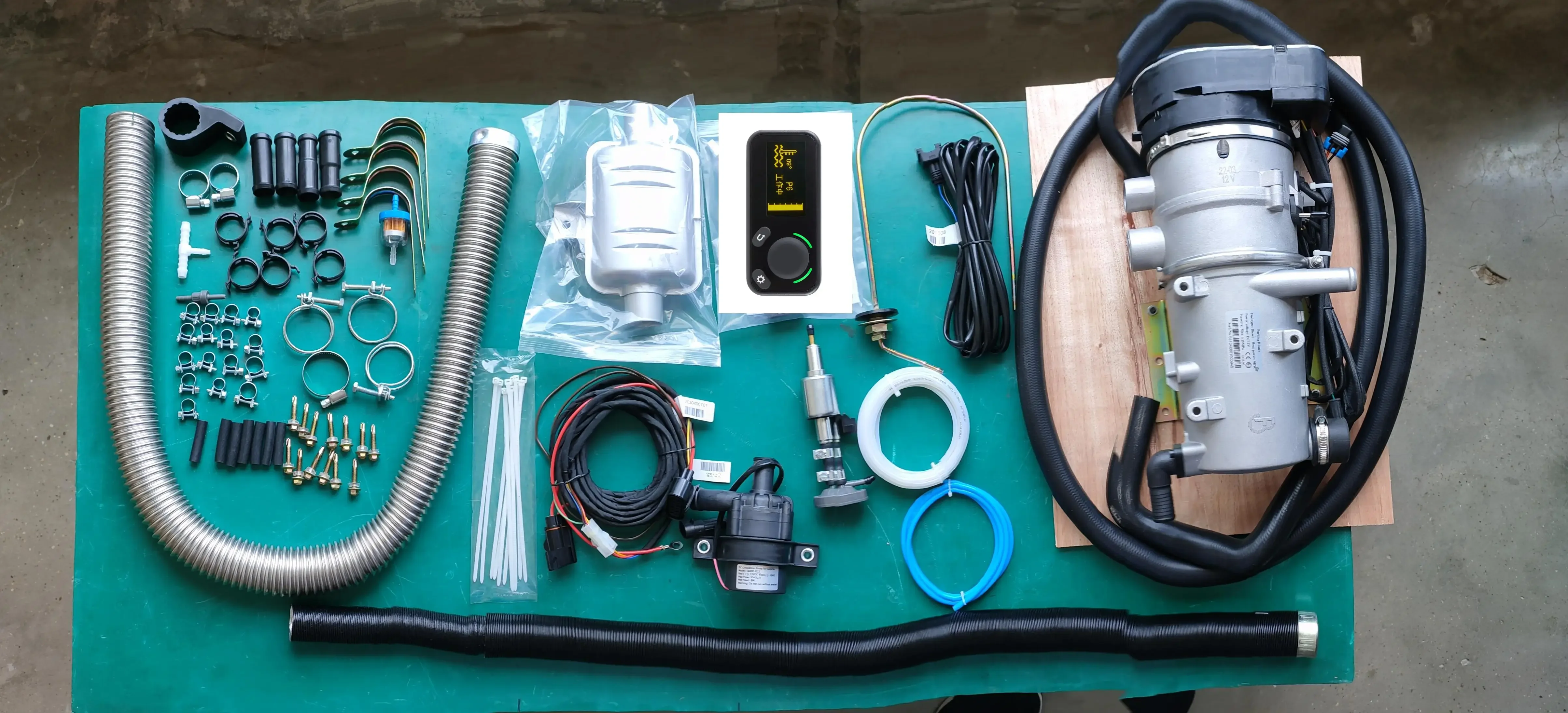 سخان مياه 9 كيلو وات لقارب حافلة الشاحنة-24 فولت/12 فولت مع ترموستات شاشة ديجيتال لنظام الوقود #6