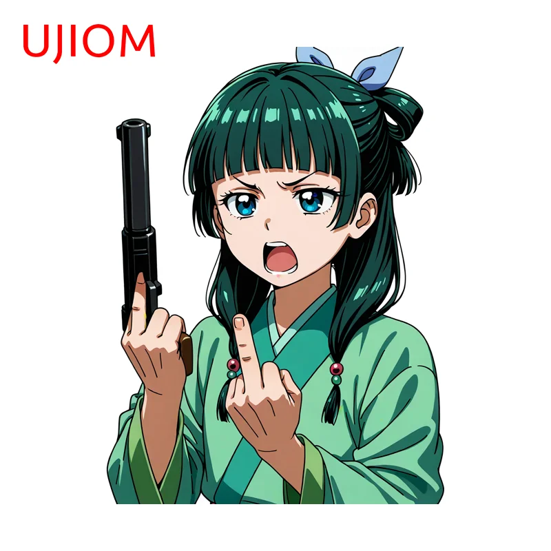 UJIOM Maomao Flip The Bird Wall Sticker Enchanting Waterproof Graphics Decal Suitable For Wardrobe Vestibulec Decoration