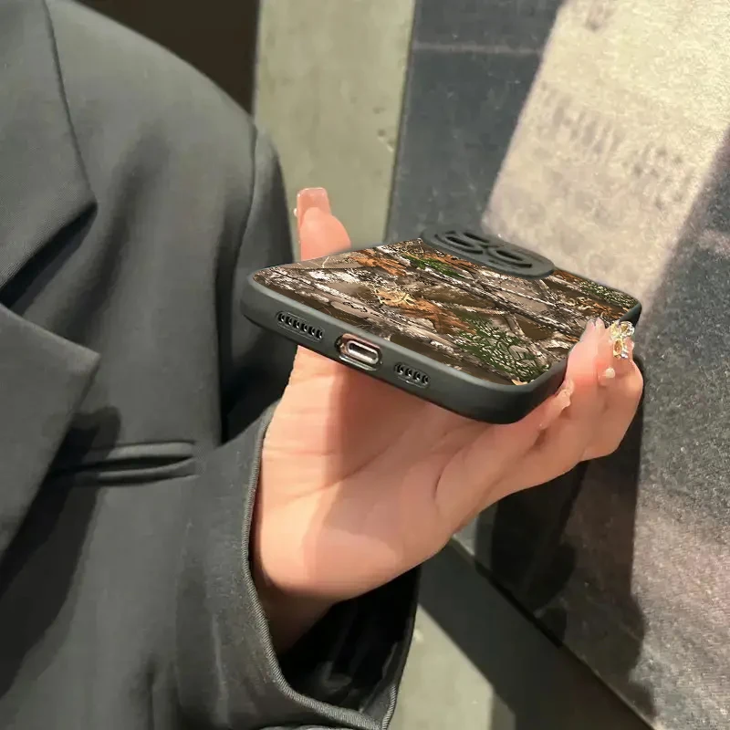 Forest Camouflage Pattern Phone Case For iPhone 11 12 13 14 15 16 Pro Max 7 8 Plus 16E XR X XS SE Shockproof Silicone Soft Cover - Image 4