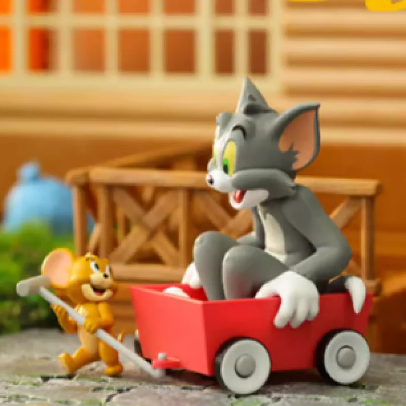 TOM and JERRY A Day of Best Friends Series Anime Action Figure Guess Bag Ornament Figurines Home Decor Desktop Dolls Model Girls