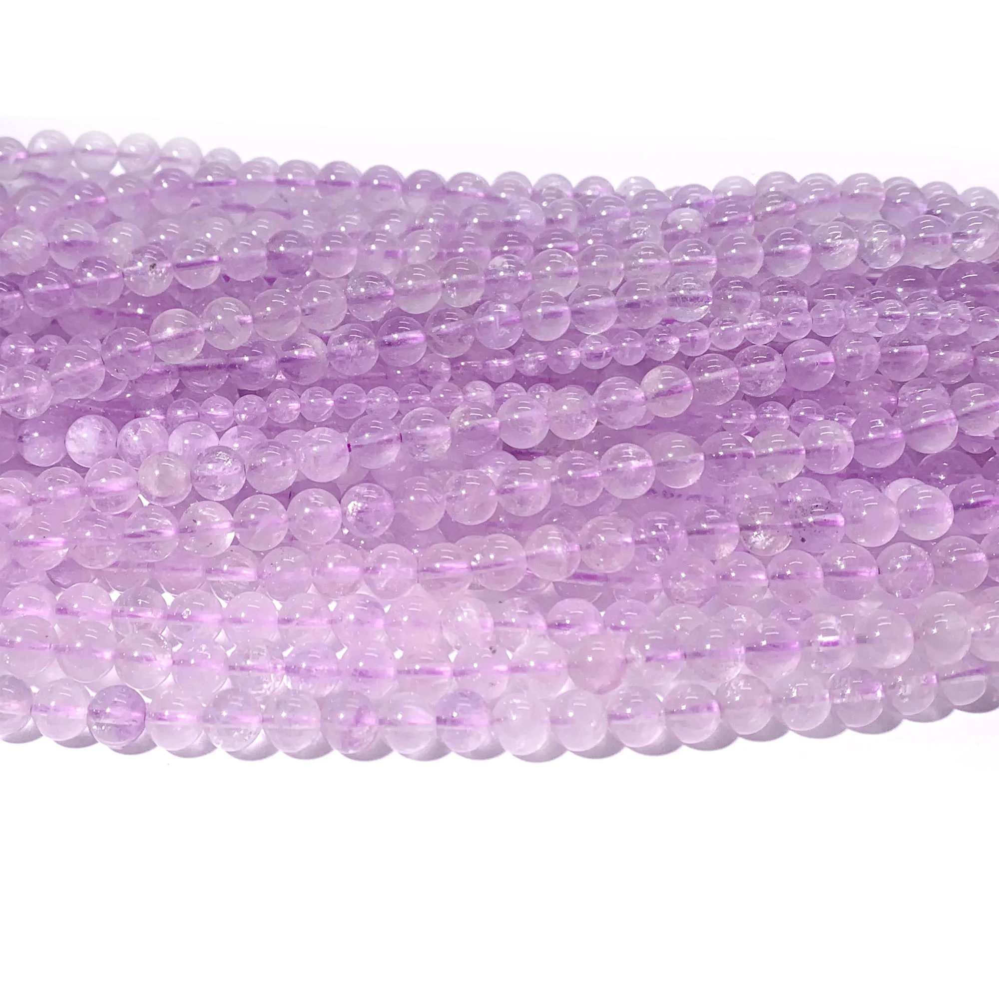Natural Natural Lavender Amethyst Round Loose Stone Beads Fit Jewelry DIY Necklaces or Bracelets 15\