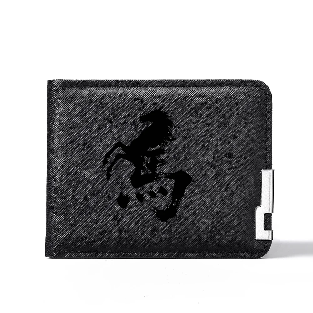 กระเป๋าสตางค์ผ้าแคนวาสแบบพับสองชั้นสำหรับผู้ชาย กระเป๋าใส่บัตรเครดิตอเนกประสงค์ลายการ์ตูน กระเป๋าสตางค์แบบสั้น กระเป๋าจัดระเบียบขนาดกะทัดรัดสำหรับผู้ชาย