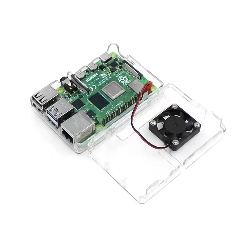 Raspberry pi 4 geração raspberry pi 4b abs plástico escudo placa-mãe fixa dissipação de calor caixa protetora