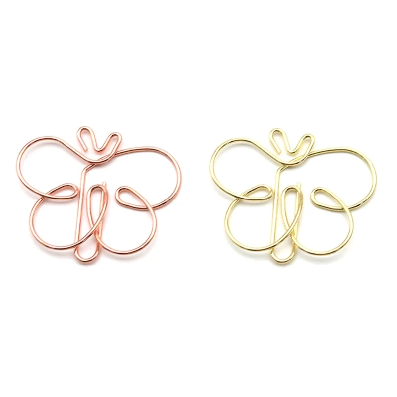 

R1WD 30 шт. скрепки в форме бабочки, цветные металлические скрепки, органайзер для документов, зажим для журнала документов,