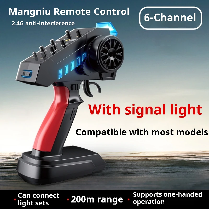

Mn MN89K 24G 6 Channel RC Pistol Remote Transmitter With Receiver 200M Control Distance For RC Car Boat Tank Model Hobby Parts