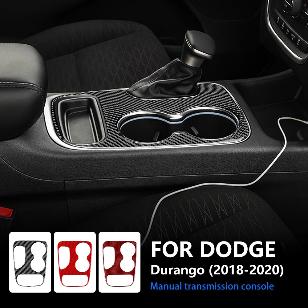 

Car Center Console Transmission Console Gear Shift Panel Cover For Dodge Durango 2018-2020 Cup Holder Frame Decorate Accessories