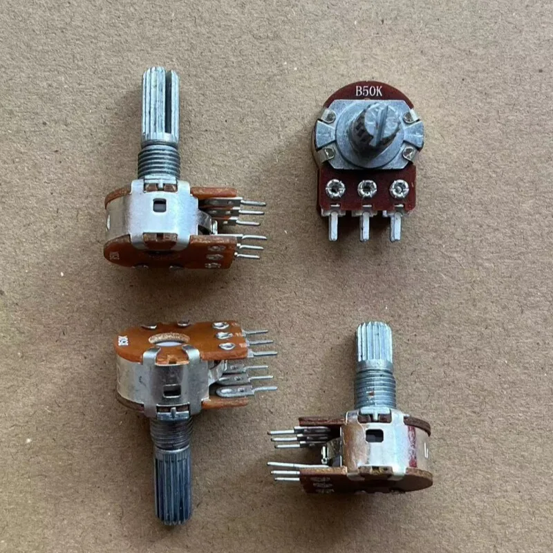 30pcs for 148 Type Dual 6Pin Potentiometer B50K B503 Amplifier Audio Volume Rotary Potentiometer