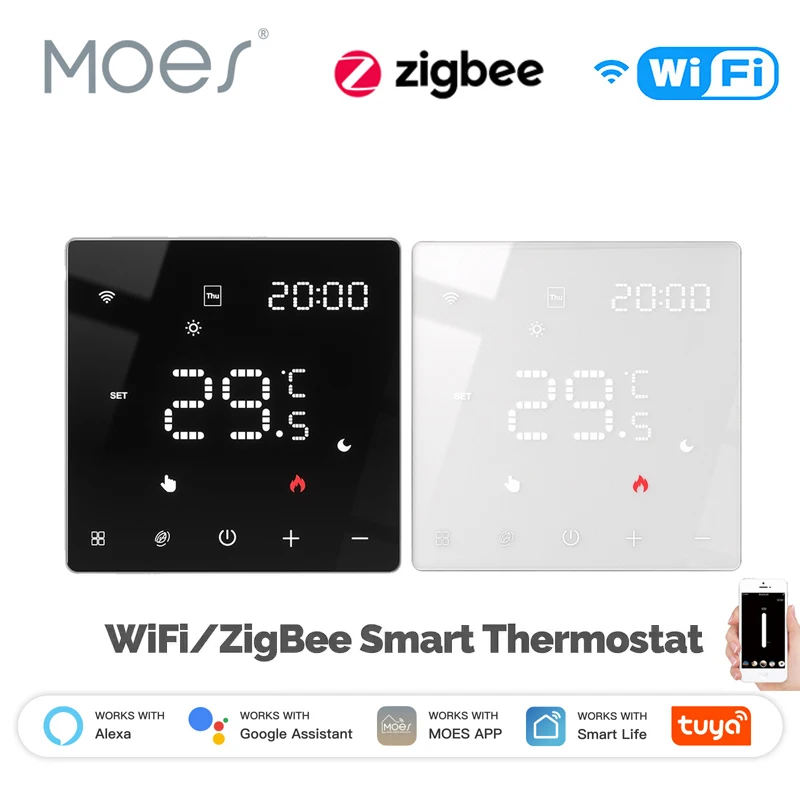MOES Tuya WiFi/ZigBee Smart Thermostat Temperature Controller For Water/Gas Boiler/Electric Heating Support Alexa Google Home