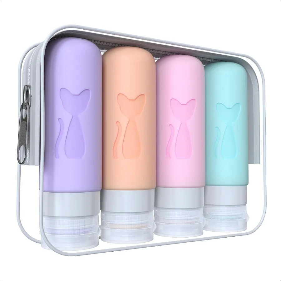 

TSA Approved 3oz Leakproof Travel Bottles for Toiletries Refillable Containers for Shampoo Conditioner Lotion Body Wash Multico